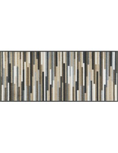 Kleen-tex - Tappeto ''Mikado Stripes nature'' Linea wash+dry Design 60x140 cm