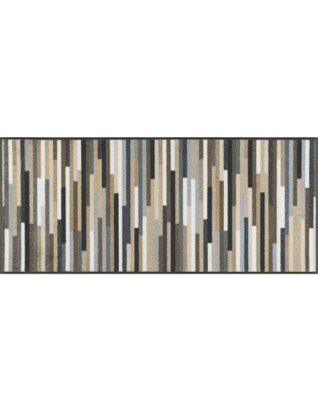 Kleen-tex - Tappeto ''Mikado Stripes nature'' Linea wash+dry Design 60x140 cm