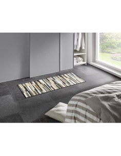 Kleen-tex - Tappeto ''Mikado Stripes nature'' Linea wash+dry Design 60x140 cm 2