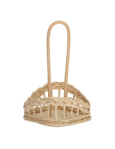 La Porcellana Bianca-Base Midollino per Set Olio/Acetosale/Pepe C/M Legno 15X15XH28 Cm