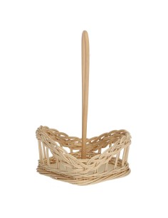 La Porcellana Bianca-Base Midollino per Set Olio/Acetosale/Pepe C/M Legno 15X15XH28 Cm