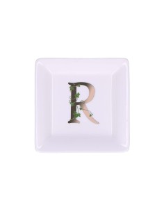 La Porcellana Bianca - Piattino Quadrato 'r' Adorato 10x10 Cm con Gift Box 2