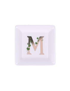 La Porcellana Bianca - Piattino Quadrato 'm' Adorato 10x10 Cm con Gift Box