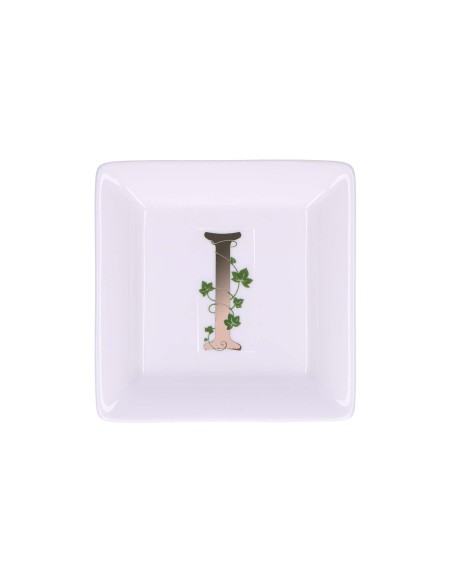 La Porcellana Bianca - Piattino Quadrato 'i' Adorato 10x10 Cm con Gift Box