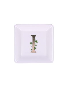 La Porcellana Bianca - Piattino Quadrato 'i' Adorato 10x10 Cm con Gift Box