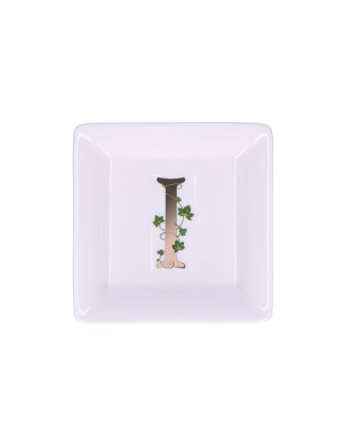 La Porcellana Bianca - Piattino Quadrato 'i' Adorato 10x10 Cm con Gift Box