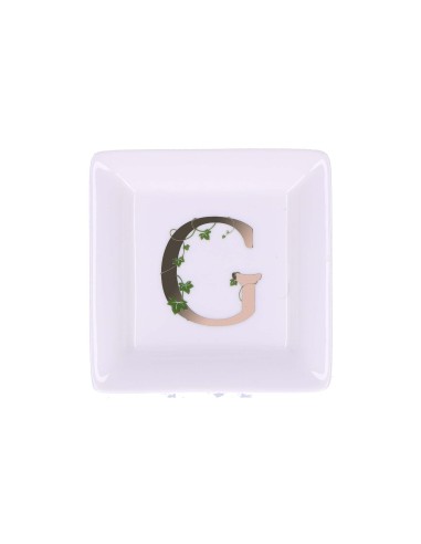 La Porcellana Bianca - Piattino Quadrato 'g' Adorato 10x10 Cm con Gift Box