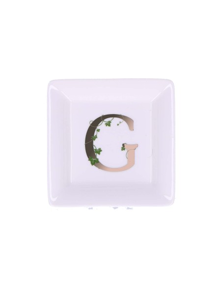 La Porcellana Bianca - Piattino Quadrato 'g' Adorato 10x10 Cm con Gift Box