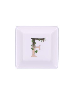 La Porcellana Bianca - Piattino Quadrato 'f' Adorato 10x10 Cm con Gift Box 2