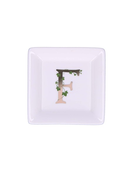 La Porcellana Bianca - Piattino Quadrato 'f' Adorato 10x10 Cm con Gift Box