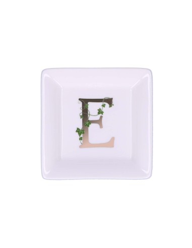 La Porcellana Bianca - Piattino Quadrato 'e' Adorato 10x10 Cm con Gift Box