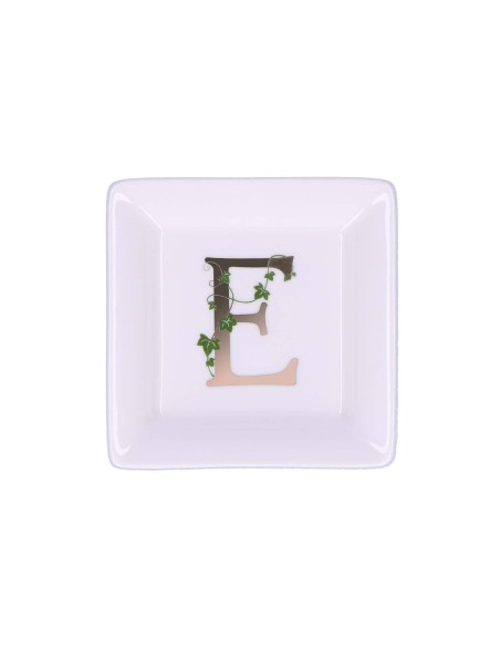 La Porcellana Bianca - Piattino Quadrato 'e' Adorato 10x10 Cm con Gift Box
