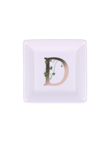 La Porcellana Bianca - Piattino Quadrato 'd' Adorato 10x10 Cm con Gift Box