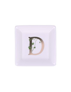La Porcellana Bianca - Piattino Quadrato 'c' Adorato 10x10 Cm con Gift Box
