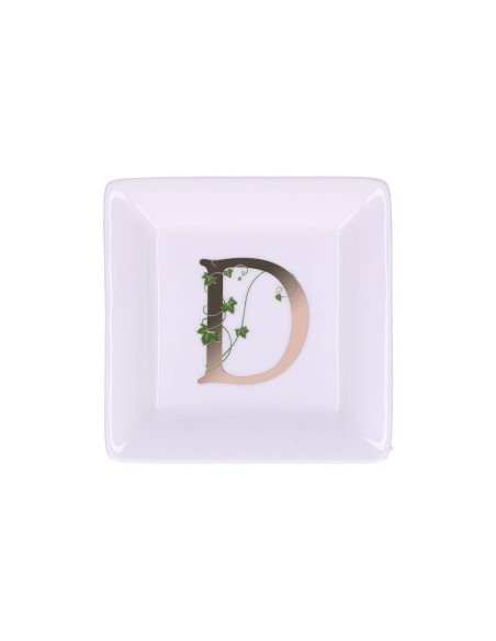 La Porcellana Bianca - Piattino Quadrato 'c' Adorato 10x10 Cm con Gift Box