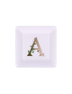La Porcellana Bianca - Piattino Quadrato 'a' Adorato 10x10 Cm con Gift Box