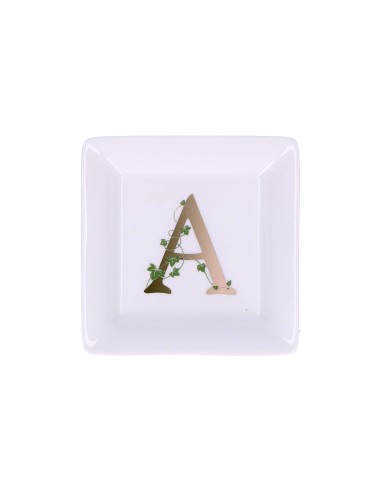 La Porcellana Bianca - Piattino Quadrato 'a' Adorato 10x10 Cm con Gift Box