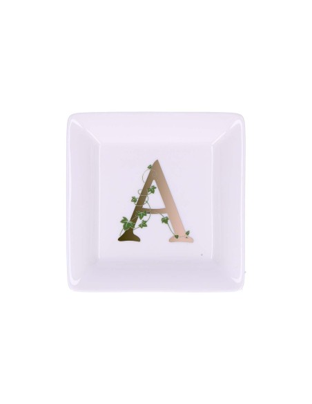 La Porcellana Bianca - Piattino Quadrato 'a' Adorato 10x10 Cm con Gift Box