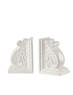 L'Oca Nera - Fermalibri Classico - Set 2 pz cm 26x10x18h