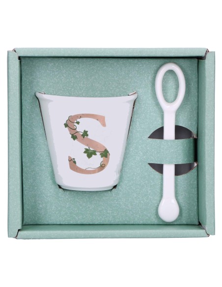 La Porcellana Bianca-Unico Bicchierino S C/Cucchiaino 75 CC Gb 75 Cm Gift Box