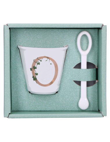 La Porcellana Bianca-Unico Bicchierino O C/Cucchiaino 75 CC Gb 75 Cm Gift Box
