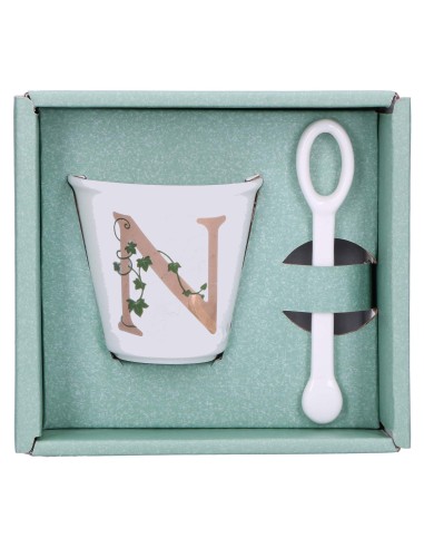 La Porcellana Bianca-Unico Bicchierino N C/Cucchiaino 75 CC Gb 75 Cm Gift Box