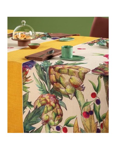 L'Oca Nera - Niscemi - Runner Antimacchia cm 155 x 50, 2 posti