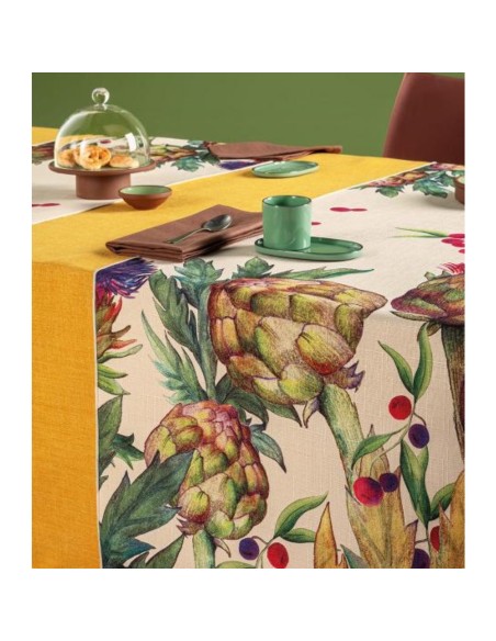 L'Oca Nera - Niscemi - Runner Antimacchia cm 155 x 50, 2 posti