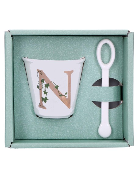 La Porcellana Bianca-Unico Bicchierino N C/Cucchiaino 75 CC Gb 75 Cm Gift Box