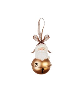L'Oca Nera - Pendente Babbo Natale con Campanella Ø5x8h