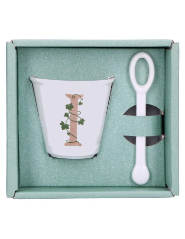 La Porcellana Bianca-Unico Bicchierino I C/Cucchiaino 75 CC Gb 75 Cm Gift Box
