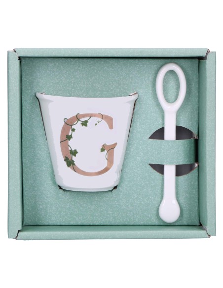 La Porcellana Bianca-Unico Bicchierino G C/Cucchiaino 75 CC Gb 75 Cm Gift Box