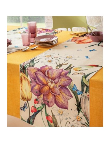 L'Oca Nera - Taormina - Runner Antimacchia cm 155 x 50, 2 posti
