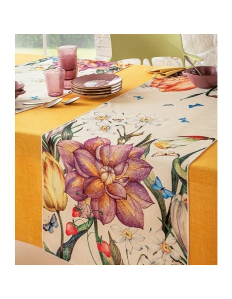 L'Oca Nera - Taormina - Runner Antimacchia cm 155 x 50, 2 posti