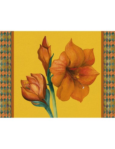 L'Oca Nera - Tovaglietta Rigida Gialla 39x29,5 - Amaryllis