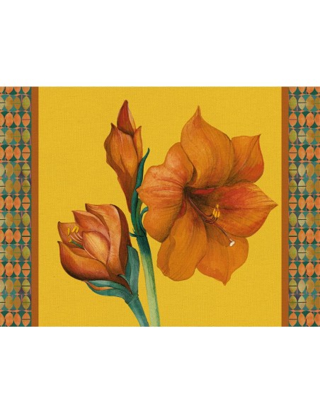 L'Oca Nera - Tovaglietta Rigida Gialla 39x29,5 - Amaryllis