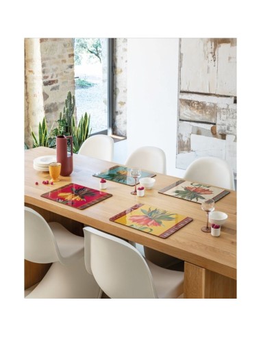 L'Oca Nera - Tovaglietta Rigida Gialla 39x29,5 - Amaryllis
