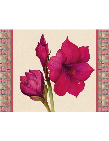 L'Oca Nera - Tovaglietta Rigida Avorio 39x29,5 - Amaryllis