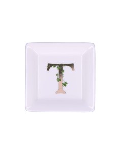 La Porcellana Bianca - Piattino Quadrato 't' Adorato 10x10 Cm con Gift Box 2