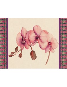 L'Oca Nera - Tovaglietta Rigida Avorio 39x29,5 - Orchidea