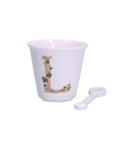 La Porcellana Bianca-Unico Bicchierino L C/Cucchiaino 75 CC Gb 75 Cm Gift Box