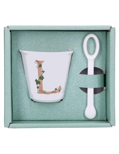 La Porcellana Bianca-Unico Bicchierino L C/Cucchiaino 75 CC Gb 75 Cm Gift Box