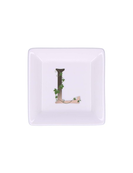 La Porcellana Bianca - Piattino Quadrato 'l' Adorato 10x10 Cm con Gift Box