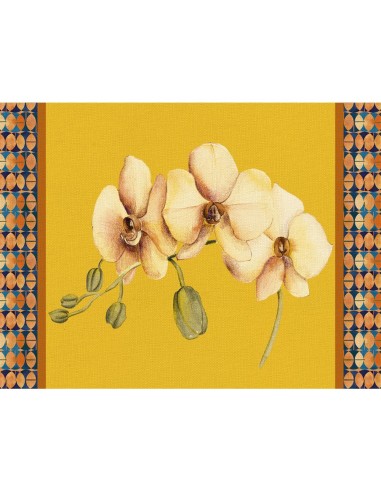 L'Oca Nera - Tovaglietta Rigida Gialla 39x29,5 - Orchidea