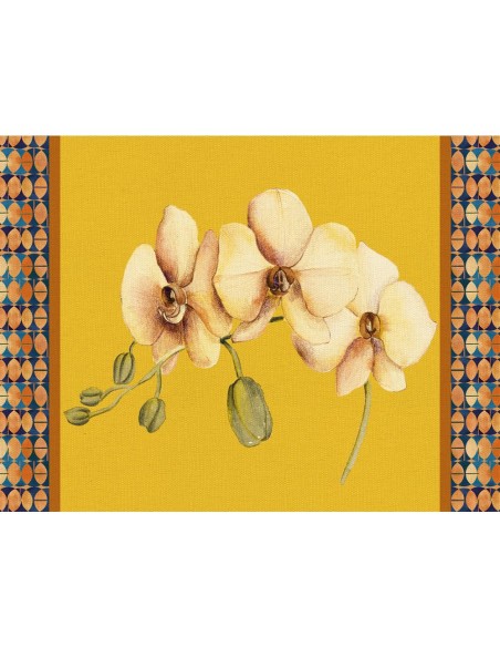 L'Oca Nera - Tovaglietta Rigida Gialla 39x29,5 - Orchidea