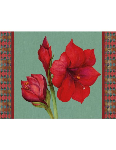 L'Oca Nera - Tovaglietta Rigida Ottanio 39x29,5 - Amaryllis