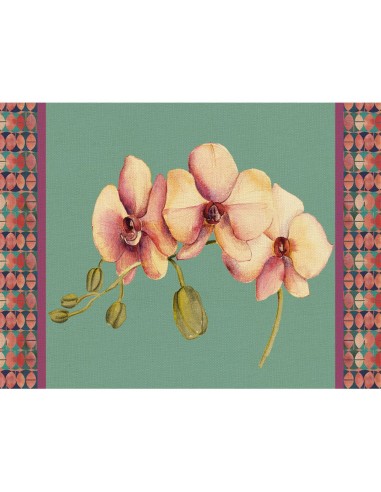 L'Oca Nera - Tovaglietta Rigida Ottanio 39x29,5 - Orchidea