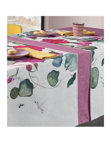 L'Oca Nera - Provence - Runner Antimacchia cm 155 x 50, 2 posti