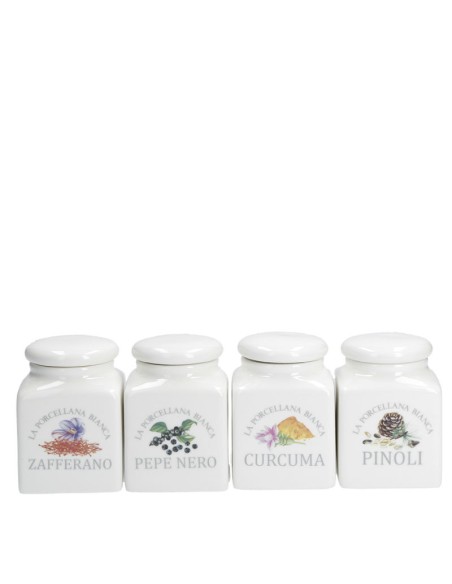 La Porcellana Bianca-Conserva Barat.Porc. Spezie 4Pz Mix 2 Gb Gift Box