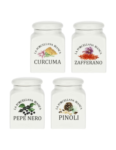 La Porcellana Bianca-Conserva Barat.Porc. Spezie 4Pz Mix 2 Gb Gift Box